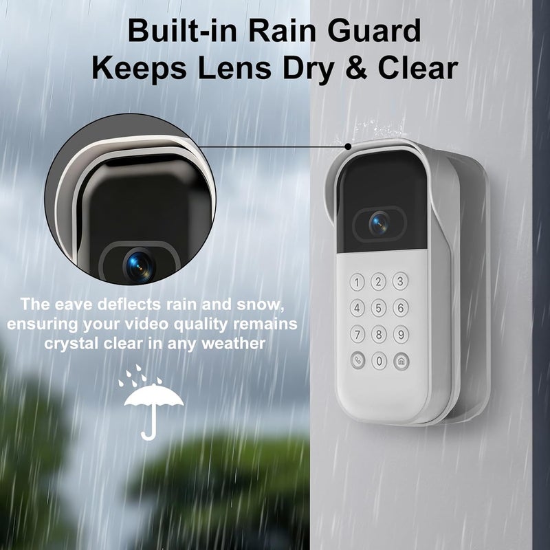 Nooukut Swivel Mount for myQ Smart Garage Video Keypad, Weatherproof Angle Mounting Bracket for myQ, Left/Right Swivel for Wide Viewing Range (Video Keypad is NOT Included) (White) - Image 5